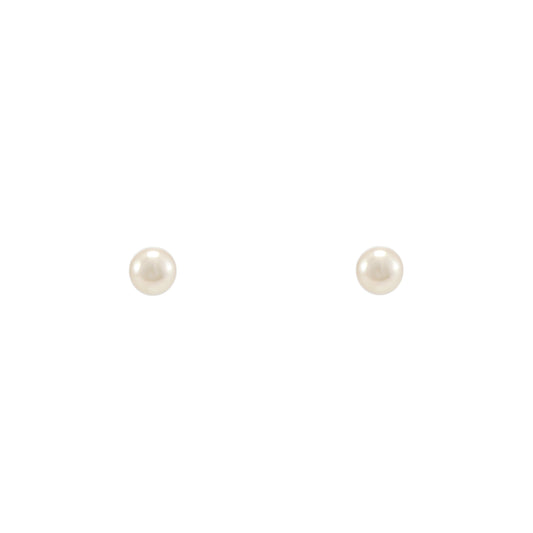 Stud earrings with pearl in yellow gold 585 14K women's jewelry pearl earrings pearl earrings
