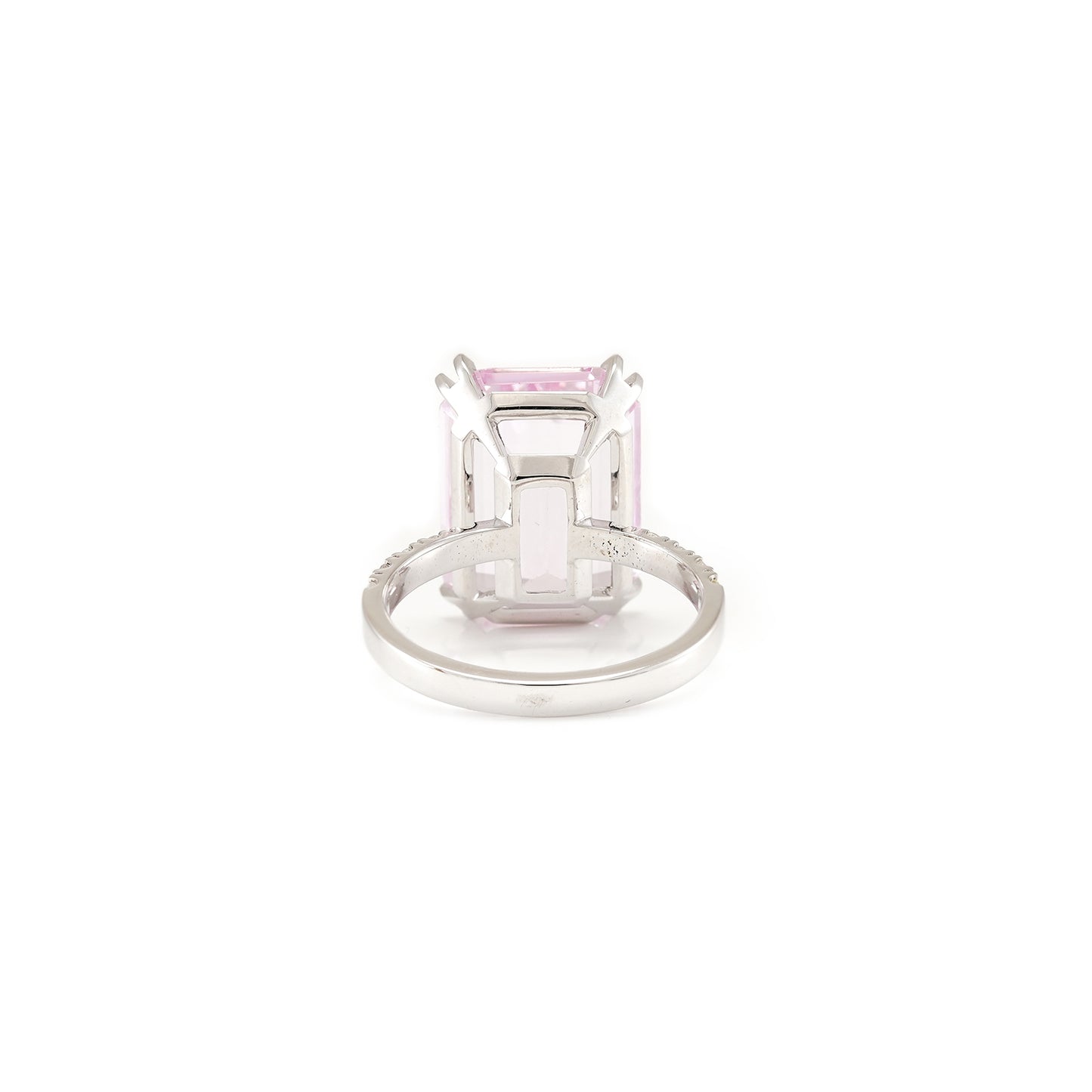 Diamantring mit rosa Schmuckstein in Weißgold 585 14K goldring diamond ring