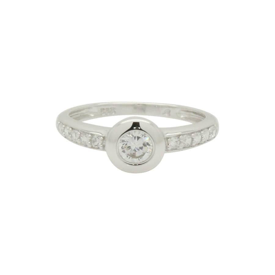 Engagement ring white gold women's ring zirconia 333 gold wedding rings partner ring