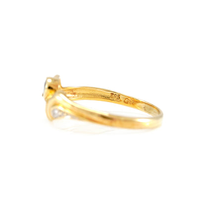 Edelsteinring Saphir Diamant Gelbgold 14K Damenscmuck Goldring gemstone ring