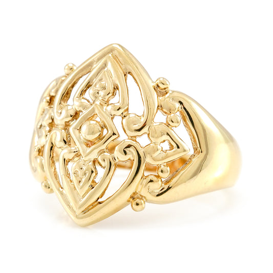 Fantasy ring gold ring with pattern yellow gold 333 gold women's jewelry women's ring RRP 599