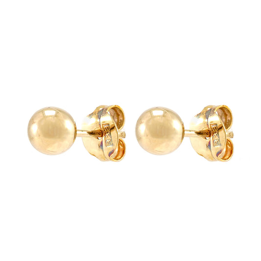 Earrings stud earrings ball plug yellow gold 8K 333 gold earrings stud earrings