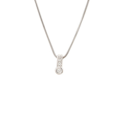 Diamantanhänger Damenkette Weißgold 14K Halscollier diamond pendant chain Damenschmuck