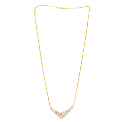 Diamond necklace yellow gold 585 gold 14K women's jewelry gold chain diamond necklace