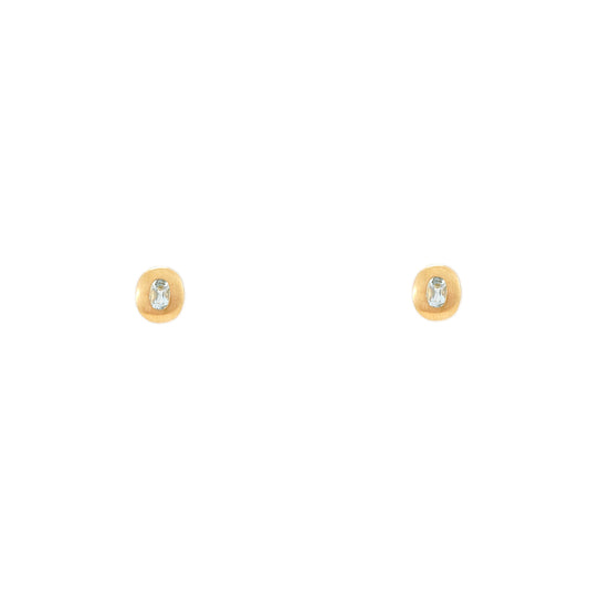 Blautopas Ohrstecker Gelbgold 14K Set Ohrschmuck Goldohrringe gemstone earrings