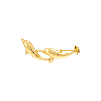 Brooch Delphine yellow gold 14K women's jewelry pin jewelry women's brooch