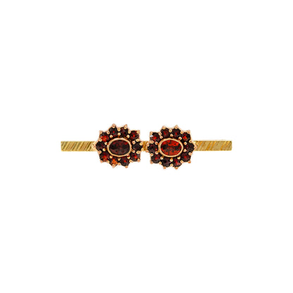 Vintage brooch garnet 585 gold 14K women's jewelry gemstone jewelry garnet jewelry