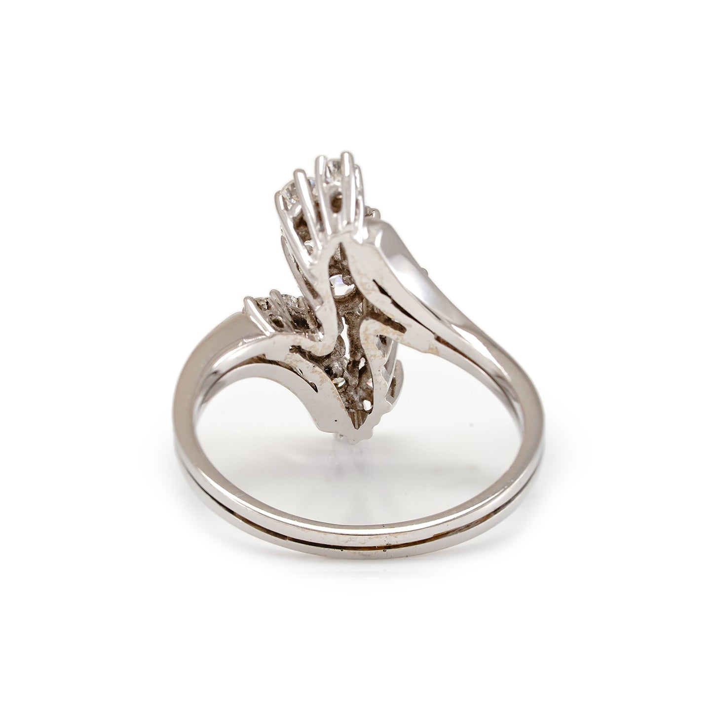 Eleganter Cocktail Ring aus 14K Weißgold 585  mit 1 Karat Diamanten Diamantring