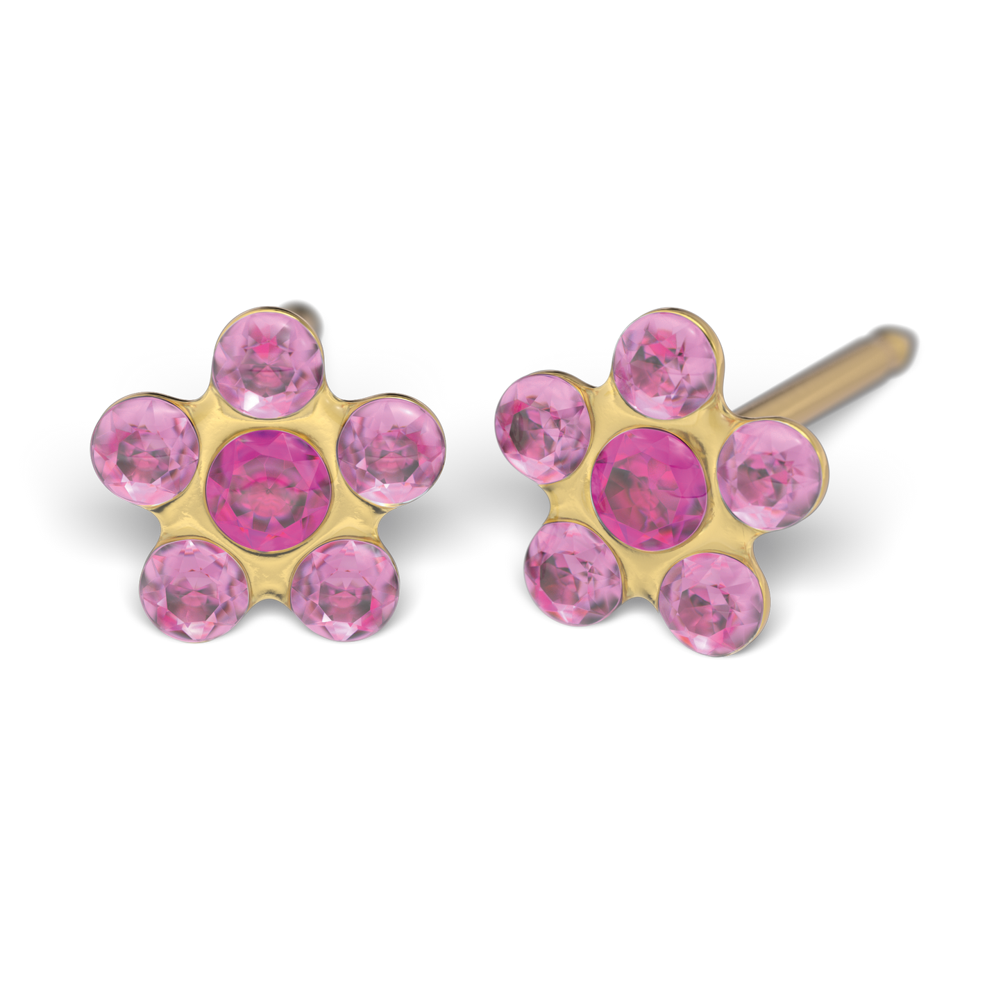 Successor children's Studex Tiny Tips SENSITIVE EARS ear studs flower pink