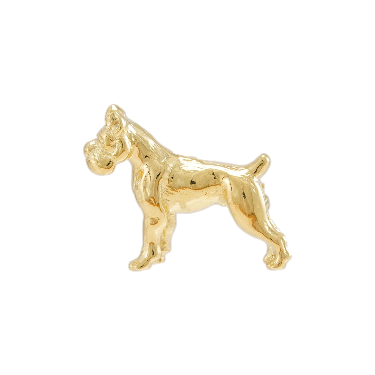 Vintage Brosche Hund Boxer Gelbgold 14K Damenschmuck Anstecknadel Goldbrosche