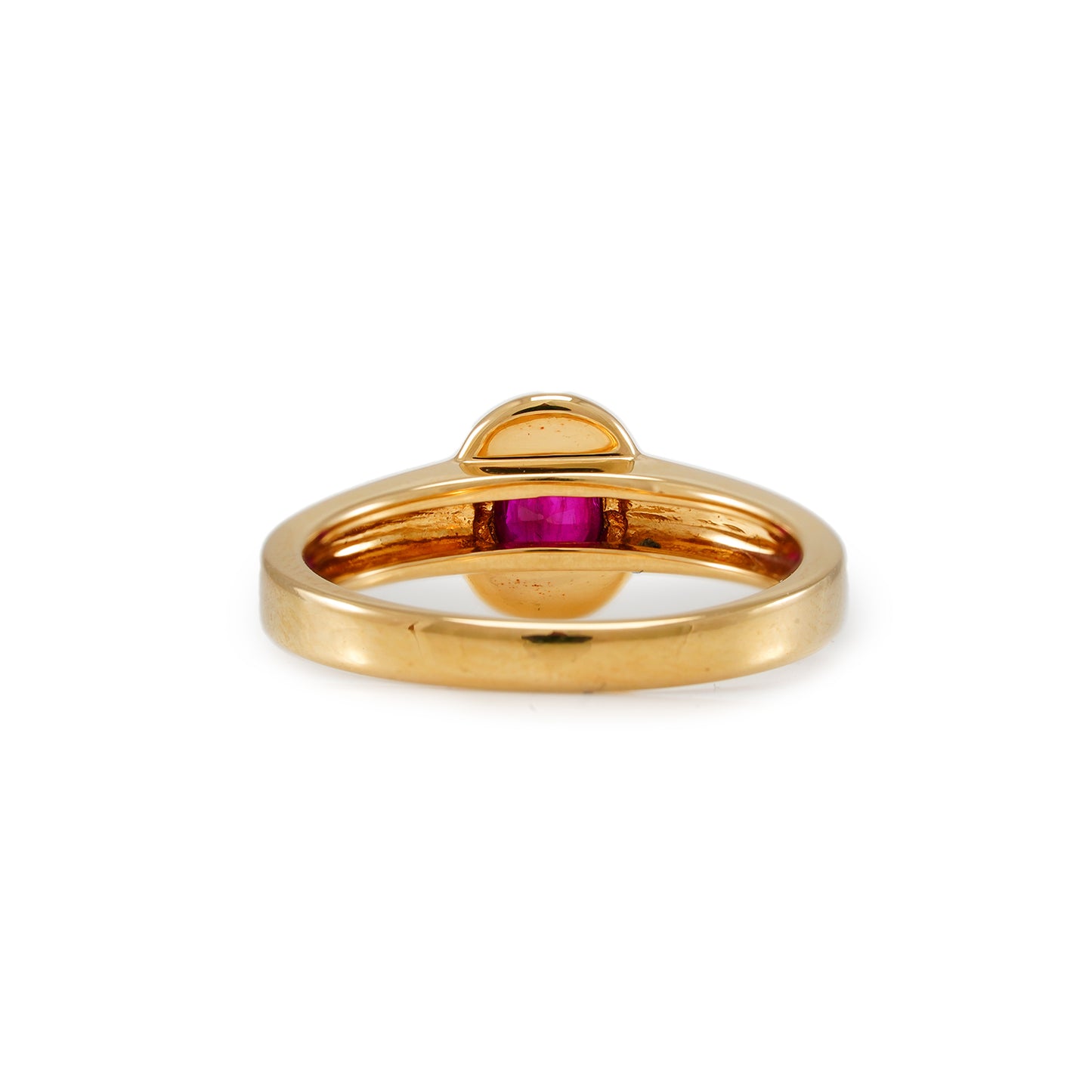 Vintage gemstone ring ruby ​​diamond 14K yellow gold women's ring gold ring women's jewelry