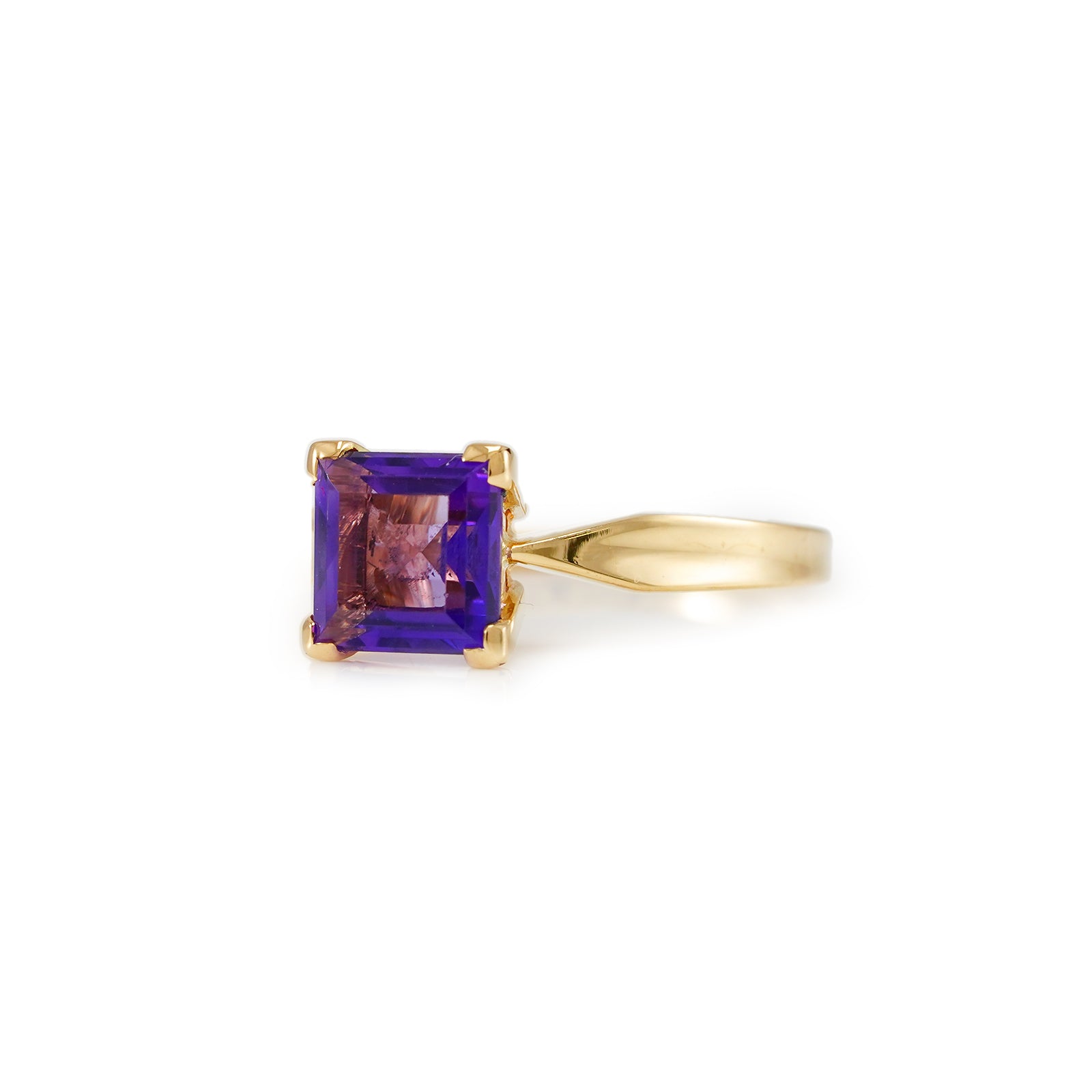 Edelstein Ring Amethyst Gelbgold 14K