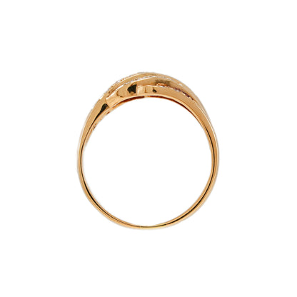 verspielter Vintage Diamant Ring Gelbgold 14K Damenschmuck Damenring diamond ring