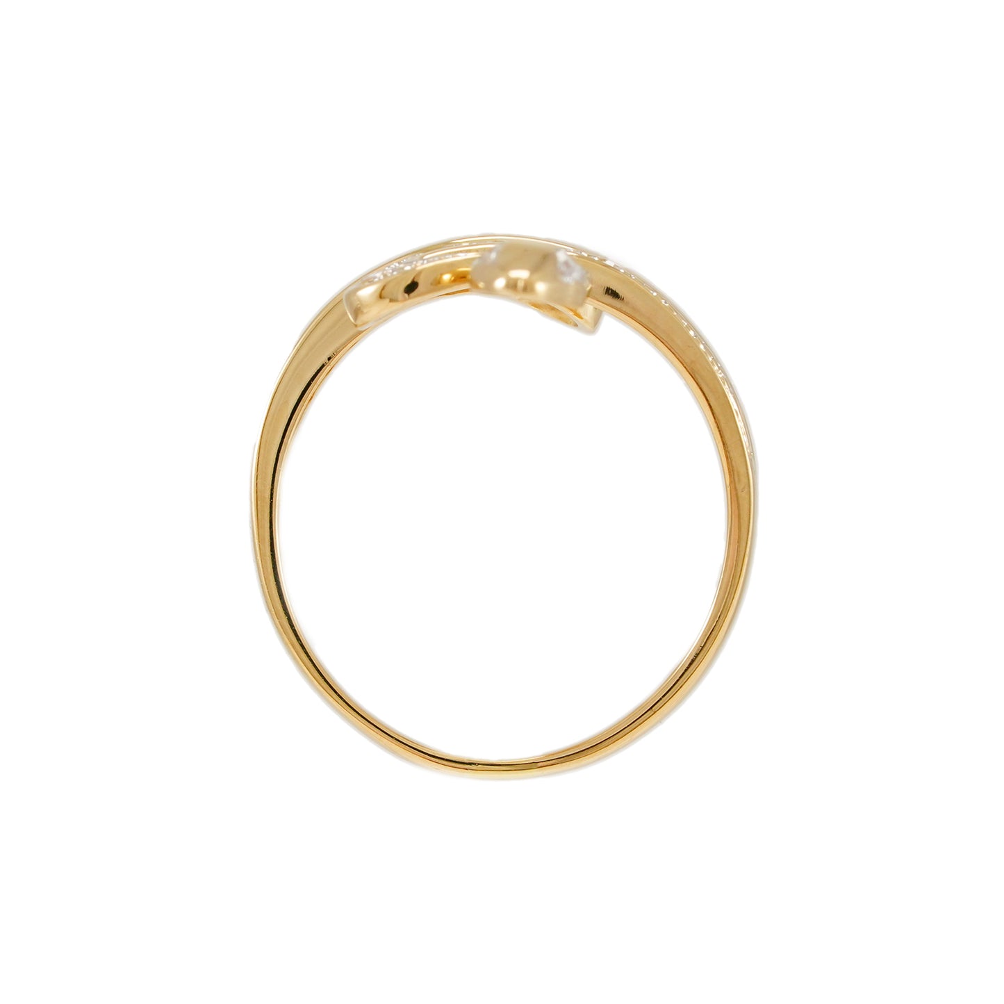 Diamond ring snake yellow gold 14K women's jewelry gold ring women's ring diamond jewelry