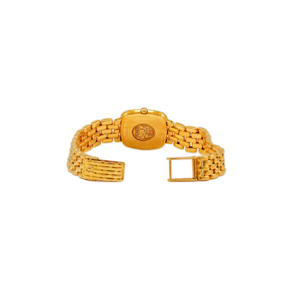 Vintage wristwatch Omega De Ville quartz 18K yellow gold women's watch 750 gold 5953111