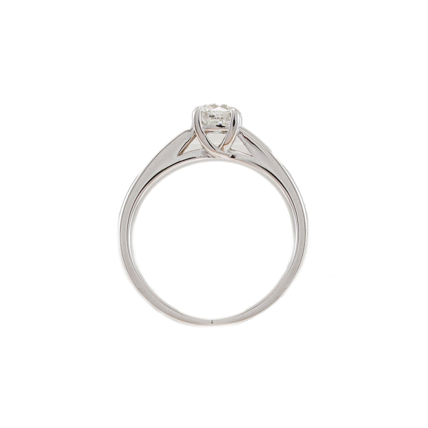 Solitaire engagement ring diamond white gold 14K women's jewelry women's ring diamond ring