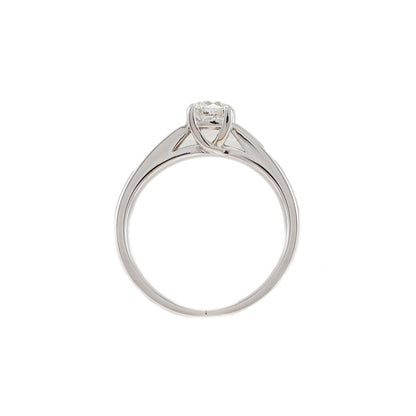 Solitaire engagement ring diamond white gold 14K women's jewelry women's ring diamond ring