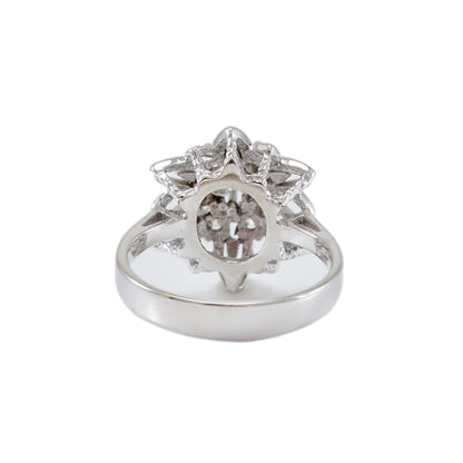 Entourage Vintage Diamond Ring White Gold Flower 14K Women's Jewelry Gold Ring Women's Ring