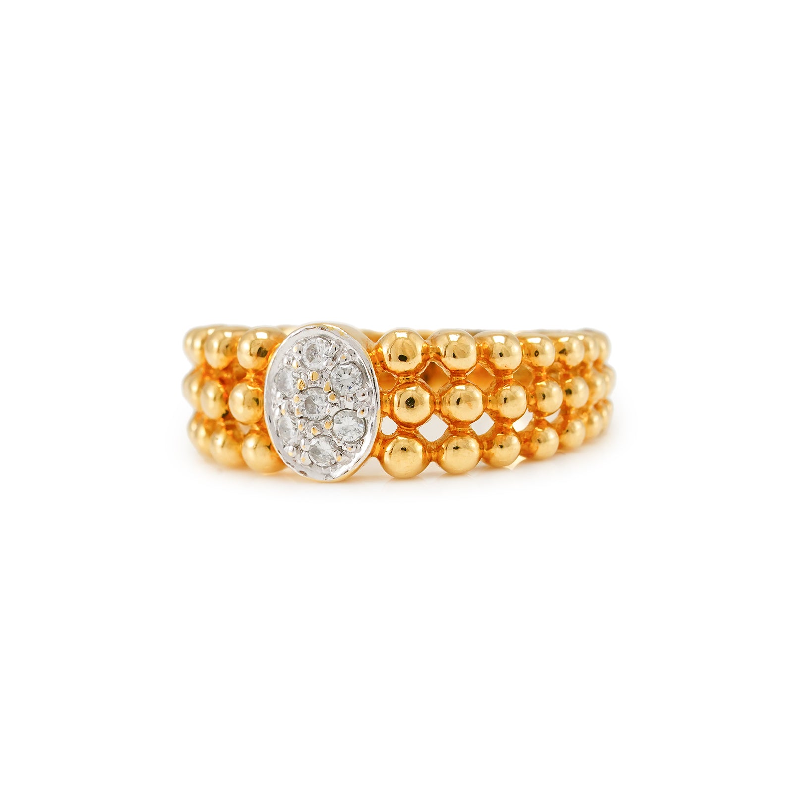 Diamant Ring Kugeln Gelbgold 18K