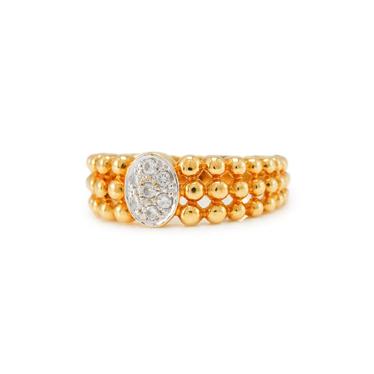 Diamant Ring Kugeln Gelbgold 18K