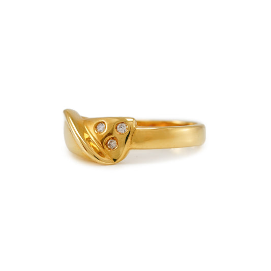 Diamant Ring 18K 750 Gelbgold Damenschmuck Goldring diamond ring Damenring