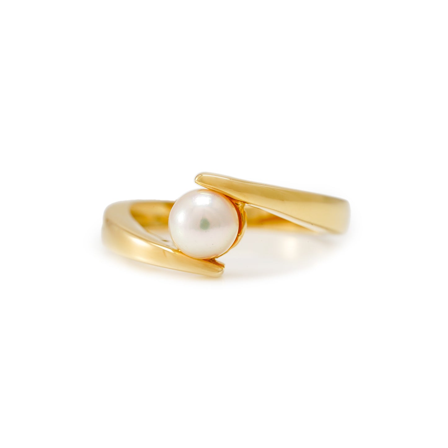 eleganter Perlen Ring Gelbgold 14K Damenschmuck Damenring Goldring Perlenschmuck