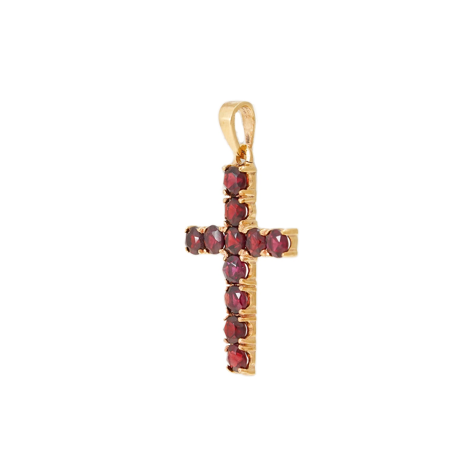 Granantschmuck Kreuz mit Granaten Gold 333