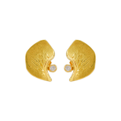 Vintage Ohrstecker Diamant Gelbgold 18K Damenschmuck Goldohrringe Diamantstecker