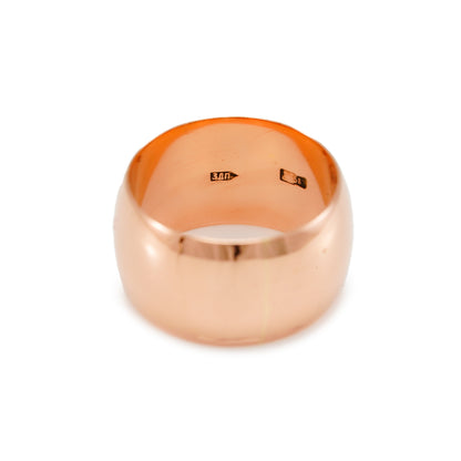 Massiver Goldring Trauring Bandring Rosegold 14K russisches Gold Rotgold Unisex