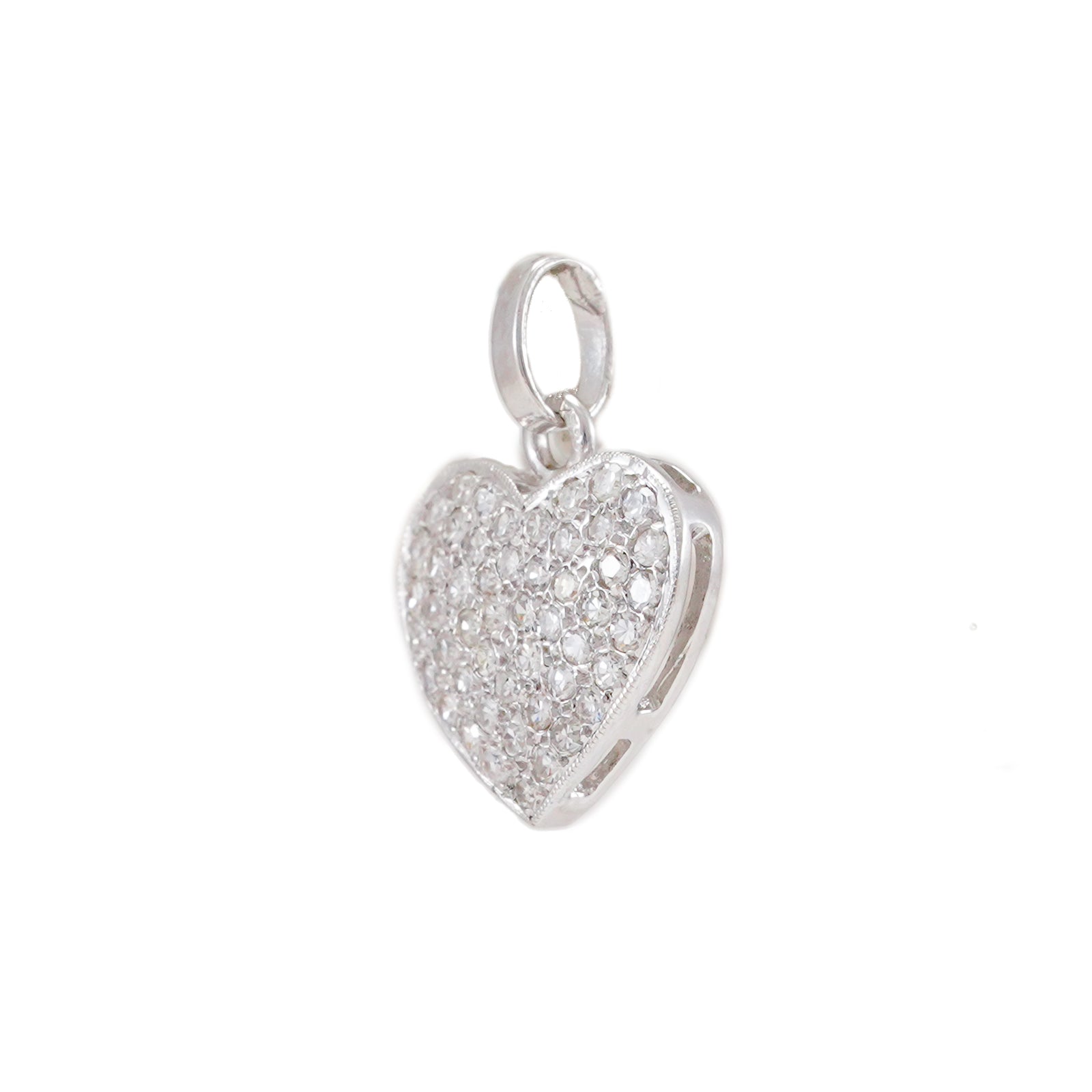 Weißgold 14K Damenschmuck Kettenanhänger diamond heart