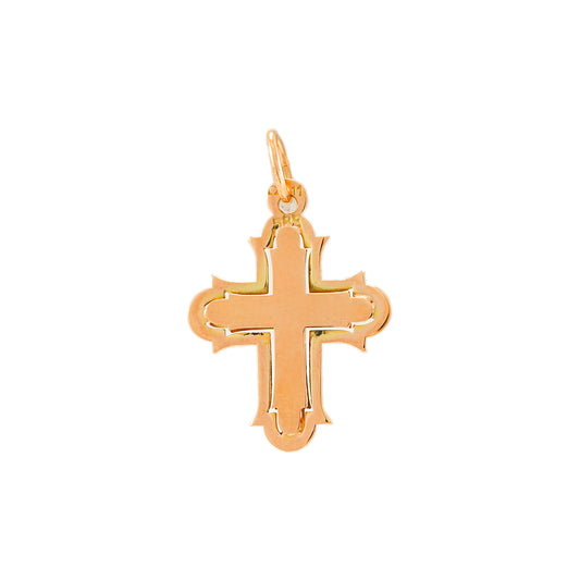 Kreuz Anhänger Rosegold 14K Rotgold 585 Goldkreuz