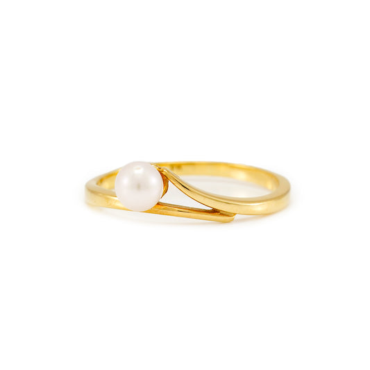 filigraner Perlen Ring Gelbgold 8K Damenschmuck Damenring Perlenschmuck