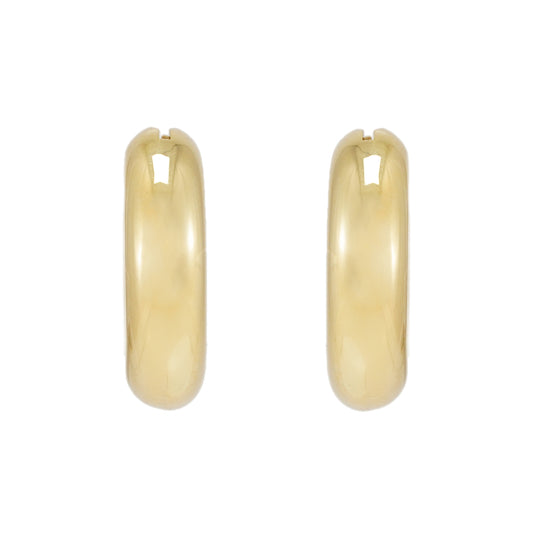 klassische Bügel Creolen Gelbgold 14K Damenschmuck Goldohhringe earrings Echtschmuck