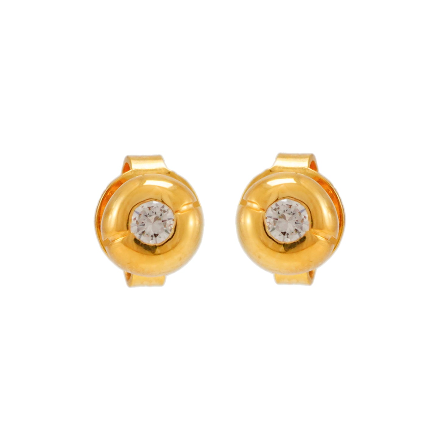 Diamant Ohrringe Stecker Gelbgold 14K Damenschmuck Goldohringe diamond earrings