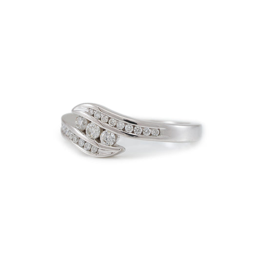 eleganter Diamant Ring Weissgold 14K Damenschmuck Damenring Goldring diamond ring