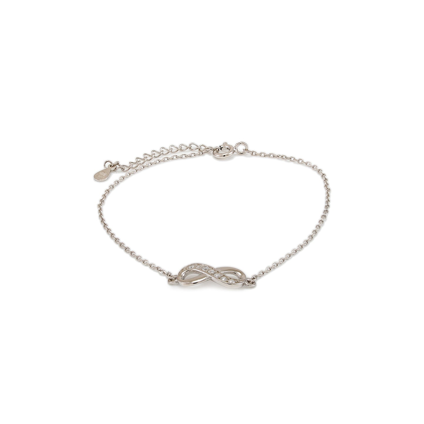 Filigranes Infinity Armband Zirkonia Sterling Silber 925 Damenschmuck Silberarmband Unendlichkeit