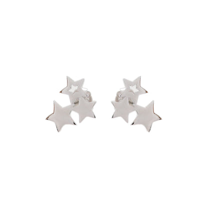 Sternen Ohrringe Stecker Sterling Silber 925 Damenschmuck Silberohrringe