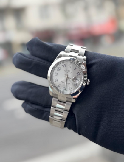 Rolex Datejust 41 Ref. 116300 – Full Set 2013, silbernes Zifferblatt, Oysterband