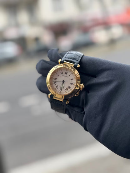 Cartier Pasha 18K Gelbgold Ref. 1035 Automatik